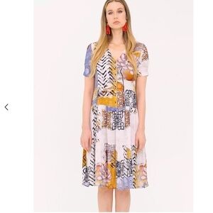 Simply Art by Dolcezza Midi Dress Woman Medium Good Enough V Neck Viscose  23626